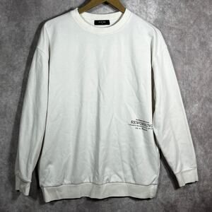 US N‎ Them Sweatshirt Mens Off White Long Sleeves Crew Neck Pullover Athleisure